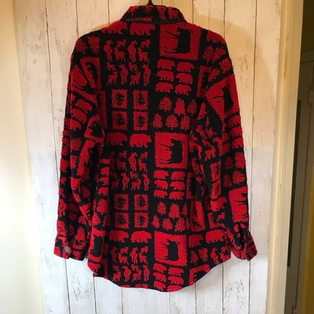 Women’s Barn Fly Ranch Collection Red & BlackPattern Button Up Jacket - Picture 10 of 15
